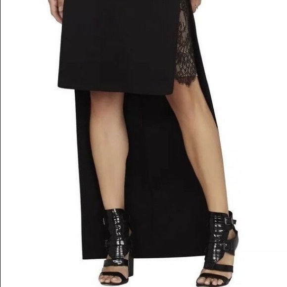 NEW BCBG Adrienne High-Low Lace Underlayer Skirt 0 asymmetrical - Picture 4 of 7